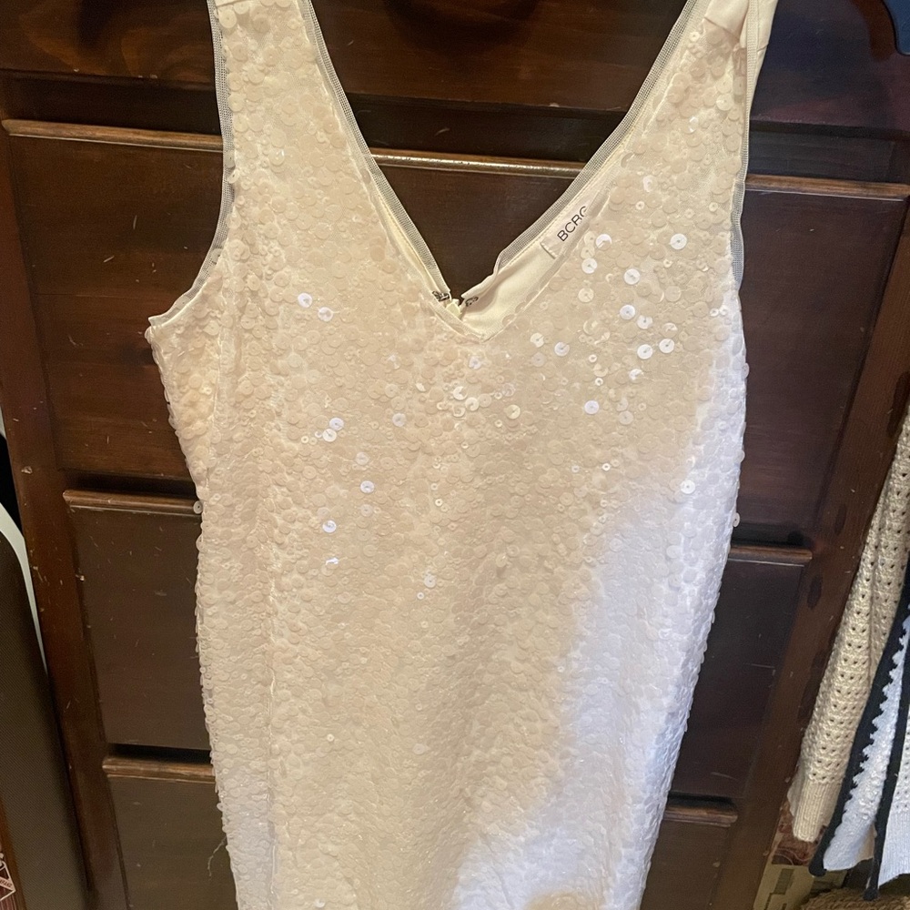 BCBG Sequin Sleeveless Dress